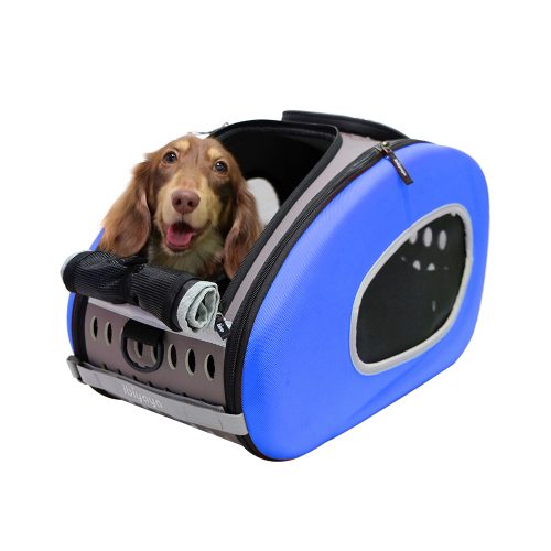 Ibiyaya EVA Pet Carrier / Pet Wheeled Carrier - Blue