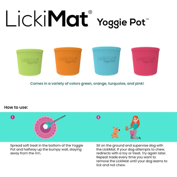 Lickimat Yoggie Pot Slow Feeder Dog Bowl - Orange