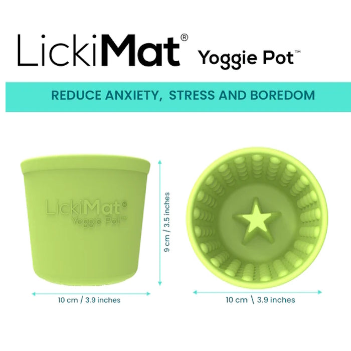 Lickimat Yoggie Pot Slow Feeder Dog Bowl - Turquoise