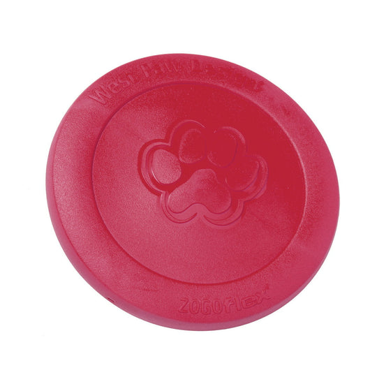 West Paw Zisc Flying Disc Fetch Dog Toy - Ruby Red