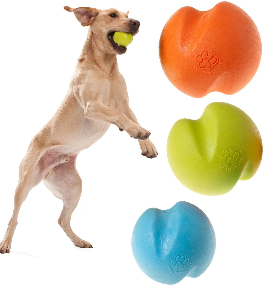 West Paw Jive Zogoflex Fetch Ball Tough Dog Toy - Green